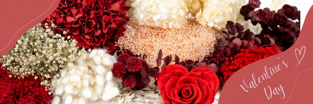 Valentinstag: Entdecken Sie den Charme von Phocealys' Trocken- und Stabilblumen